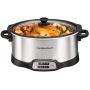 Hamilton Beach Programmable Slow Cooker, Stovetop Sear & Cook, 6 Quarts, Silver (33662)