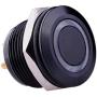 Ulincos Momentary Pushbutton Switch U19D1 1NO SPST Black Metal Shell with Blue LED Ring Suitable for 19mm 3/4'' Mounting Hole Pack with a Resistor (Blue) Ulincos Momentary Pushbutton Switch U19D1 1NO SPST Black Metal Shell with Blue LED Ring Suitable for 19mm 3/4'' Mounting Hole Pack with a Resistor (Blue)