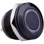 Ulincos Momentary Pushbutton Switch U19D1 1NO SPST Black Metal Shell with Blue LED Ring Suitable for 19mm 3/4'' Mounting Hole Pack with a Resistor (Blue)