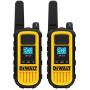 DEWALT DXFRS800 2 Watt Heavy Duty Walkie Talkies - Waterproof, Shock Resistant, Long Range & Rechargeable Two-Way Radio with VOX (2 Pack)