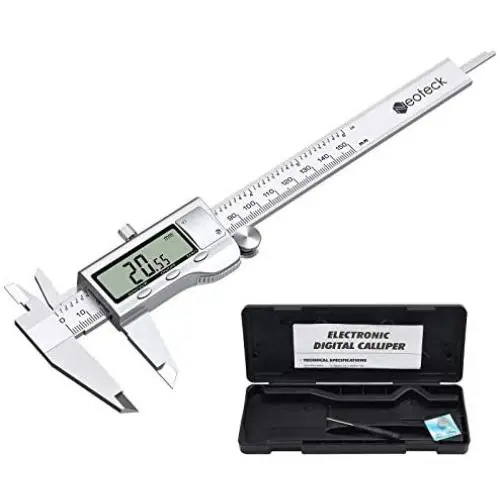 Neoteck 6 inch Digital Caliper, Full-metal Electronic Calipers Measuring Tool Fractions/ Inch/ mm Conversion Neoteck 6 inch Digital Caliper, Full-metal Electronic Calipers Measuring Tool Fractions/ Inch/ mm Conversion