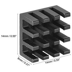 uxcell Electronic Radiators Heatsink for MOS GPU IC Chip Black 14 x 14 x 8 mm 5pcs