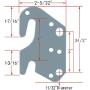 CAFORO Universal Wood Bed Rail Hook Plates for Beds Frame Bracket Headboard Footboard Replacement Wooden Bed Parts or New Bed Constructions - Set of 4 CAFORO Universal Wood Bed Rail Hook Plates for Beds Frame Bracket Headboard Footboard Replacement Wooden Bed Parts or New Bed Constructions - Set of 4