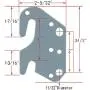 CAFORO Universal Wood Bed Rail Hook Plates for Beds Frame Bracket Headboard Footboard Replacement Wooden Bed Parts or New Bed Constructions - Set of 4