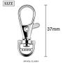 Bonayuanda Pack of 30 Metal Swivel Clasps Lanyard Snap Hook Lobster Claw Clasp Jewelry Findings