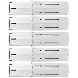 BBQration 5-Pack Extends from 11.75'' up to 21'' L Universal Replacement Heavy Duty Adjustable Stainless Steel Heat Plate Shield, Flavorizer Bar, Heat Tent, Burner Cover, Flame Tamer for Gas Grill