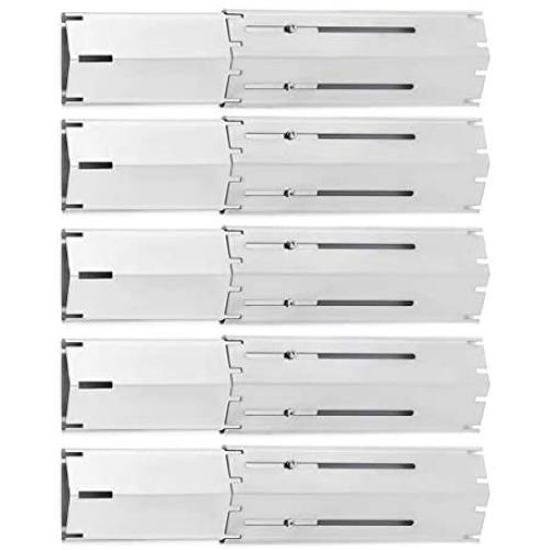 BBQration 5-Pack Extends from 11.75'' up to 21'' L Universal Replacement Heavy Duty Adjustable Stainless Steel Heat Plate Shield, Flavorizer Bar, Heat Tent, Burner Cover, Flame Tamer for Gas Grill