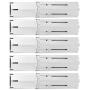 BBQration 5-Pack Extends from 11.75'' up to 21'' L Universal Replacement Heavy Duty Adjustable Stainless Steel Heat Plate Shield, Flavorizer Bar, Heat Tent, Burner Cover, Flame Tamer for Gas Grill