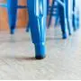 UrbanMod 24 Inch Bar Stools for Kitchen Counter Height, Indoor Outdoor Metal, Set of 4, Blue UrbanMod 24 Inch Bar Stools for Kitchen Counter Height, Indoor Outdoor Metal, Set of 4, Blue