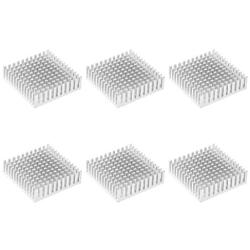 uxcell Electronic Radiator Heatsink for Stepper Motor,3D Printer 40x40x11mm Silver 6pcs