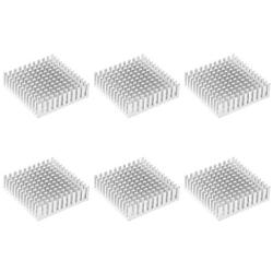 uxcell Electronic Radiator Heatsink for Stepper Motor,3D Printer 40x40x11mm Silver 6pcs