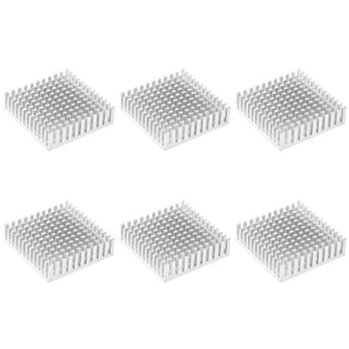 uxcell Electronic Radiator Heatsink for Stepper Motor,3D Printer 40x40x11mm Silver 6pcs