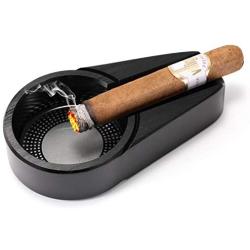 CiTree Cigar Ashtray, Cigar Travel Ashtray, Metal Ashtray (Black)