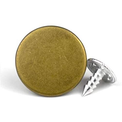 20 Sets Replacement Jeans Buttons, LaZimnInc Metal Button Snap Buttons Replacement Kit with Rivets (0.67inch)