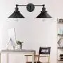 LMSOD Bathroom Vanity Light,2 Lights Vintage Industrial Black Wall Sconce Metal Lighting Fixture LMSOD Bathroom Vanity Light,2 Lights Vintage Industrial Black Wall Sconce Metal Lighting Fixture