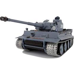 Modified Edition 1/16 2.4ghz Remote Control German Tiger I Gray Color Tank Model(360-Degree Rotating Turret)(Steel Gear Gearbox)(3800mah Nimh Battery)(Metal Tracks &Sprocket Wheel & Idle Wheel)