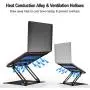 Adjustable Laptop Stand, FYSMY Ergonomic Portable Computer Stand with Heat-Vent to Elevate Laptop, 13 Lbs Heavy Duty Laptop Holder Compatible with MacBook, Air, Pro All Laptops (Black) Adjustable Laptop Stand, FYSMY Ergonomic Portable Computer Stand with Heat-Vent to Elevate Laptop, 13 Lbs Heavy Duty Laptop Holder Compatible with MacBook, Air, Pro All Laptops (Black)