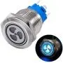 Taiss 12V 16mm Blue LED Illuminated Car Fan Push Button Switch 1NO 1NC 5/8'' Mounting Hole Latching Type Silver Stainless Steel Metal Toggle Switch For Car Boat Part Modification TL16-FS-Bu Taiss 12V 16mm Blue LED Illuminated Car Fan Push Button Switch 1NO 1NC 5/8'' Mounting Hole Latching Type Silver Stainless Steel Metal Toggle Switch For Car Boat Part Modification TL16-FS-Bu