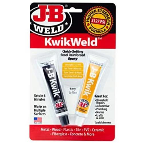 J-B Weld 8276 KwikWeld Quick Setting Steel Reinforced Epoxy - Dark Grey