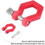 Dilwe RC Car Trailer Buckle, 4 Pcs Metal Tow Shackle Rescue Lock Catch for RC Climbing Crawler Car Accessory Parts