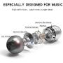 in Ear Headphones Wired Headphone Metal Stereo Heave Bass Earphones with Micphone Mic with Volume Control (Silvery 2pairs)