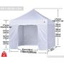 ABCCANOPY Canopy 10x10 Pop Up Commercial Canopy Tent with Side Walls Instant Shade, Bonus Upgrade Roller Bag, 4 Weight Bags, Stakes and Ropes, White