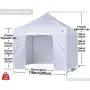 ABCCANOPY Canopy 10x10 Pop Up Commercial Canopy Tent with Side Walls Instant Shade, Bonus Upgrade Roller Bag, 4 Weight Bags, Stakes and Ropes, White ABCCANOPY Canopy 10x10 Pop Up Commercial Canopy Tent with Side Walls Instant Shade, Bonus Upgrade Roller Bag, 4 Weight Bags, Stakes and Ropes, White