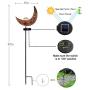 EOYIZW Garden Decor, (2 Pack) Solar Lights Outdoor Decorative, Waterproof Metal Moon Stake Light, Yard Decor Ornaments Lights Warm White LED for Lawn, Patio, Pathway -Purple
