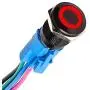 Etopars Black Case 16mm Red Angel Eye Symbol LED 12V Push Button Metal Toggle Switch Socket Plug Wire Car Vehicle