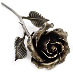 Hand Forged Metal Rose (Bronze Stained) Gift of Everlasting Love