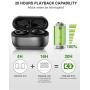 True Wireless Earbuds Deep Bass HD Call Quality, Bluetooth 5.0 IPX7 Waterproof TWS Bluetooth Earbuds, 20H Playtime Built-in Mic In-Ear Earphones Fit iPhone/Android Metal Frosted Charging Case