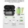 True Wireless Earbuds Deep Bass HD Call Quality, Bluetooth 5.0 IPX7 Waterproof TWS Bluetooth Earbuds, 20H Playtime Built-in Mic In-Ear Earphones Fit iPhone/Android Metal Frosted Charging Case