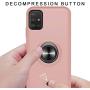 Case for Galaxy A51 (Not Fit A51 5G Version),360 Metal Rotating Ring Kickstand [Work with Magnetic Car Mount] , Hybrid Slim Fit Hard Back Shockproof Protective Compatible with Galaxy M40S Cover -Pink