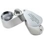 MSLAN 40X Full Metal Illuminated Jewelers Magnifier,Best Pocket Folding Magnifying Glass Jewelers Lens Eye Loupe with LED Light(LED Currency Detecting/Jewelry Identifying Type)