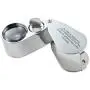MSLAN 40X Full Metal Illuminated Jewelers Magnifier,Best Pocket Folding Magnifying Glass Jewelers Lens Eye Loupe with LED Light(LED Currency Detecting/Jewelry Identifying Type)