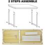 NSdirect 63'' Computer Desk,Large Home Office Desk Wide Workstation 1 inch Thicker Tabletop for Writing,Games and Home Work PC Desk Modern Finish Wood Board and Sturdy Steel Legs,Oak+White