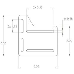 Ronin Factory Bed Frame Brackets Adapter for Headboard Extra Heavy Duty, Set of 2 Brackets with Hardware Modification Plate