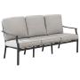 Amazon Brand - Ravenna Home Archer Steel-Framed Outdoor Patio Plush 3-Seater Sofa with Removable, Water-Resistant Cushions, 68.5''W, Gray