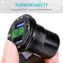 2-Pack Quick Charger 3.0 Dual USB Car Charger Socket with Voltmeter & Switch, Metal Waterproof 36W 12V Power Outlet Fast Charger for Car Boat Marine ATV Truck and More (Green) 2-Pack Quick Charger 3.0 Dual USB Car Charger Socket with Voltmeter & Switch, Metal Waterproof 36W 12V Power Outlet Fast Charger for Car Boat Marine ATV Truck and More (Green)