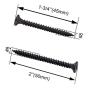 smseace 100 Black Cross Flat Head Tapping Screws Drywall Nail Wood Screw #8 x 1-3/4'', 8 x 2'' (50 Pcs Each) M4-45/50mm-100p