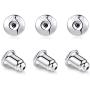 3 Pairs Earring Backs 925 Sterling Silver Hypoallergenic Backings for Stud Posts Back Replacement (White Gold)