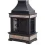 Sunjoy Heirloom Slate Wood Burning Fireplace, Black Sunjoy Heirloom Slate Wood Burning Fireplace, Black