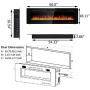 Tangkula 60 Inches Recessed Electric Fireplace, in-Wall & Wall Mounted Electric Heater with Adjustable Flame Color & Speed, Remote Control, Touch Screen, 750-1500W (60 Inches) Tangkula 60 Inches Recessed Electric Fireplace, in-Wall & Wall Mounted Electric Heater with Adjustable Flame Color & Speed, Remote Control, Touch Screen, 750-1500W (60 Inches)