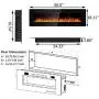 Tangkula 60 Inches Recessed Electric Fireplace, in-Wall & Wall Mounted Electric Heater with Adjustable Flame Color & Speed, Remote Control, Touch Screen, 750-1500W (60 Inches) Tangkula 60 Inches Recessed Electric Fireplace, in-Wall & Wall Mounted Electric Heater with Adjustable Flame Color & Speed, Remote Control, Touch Screen, 750-1500W (60 Inches)