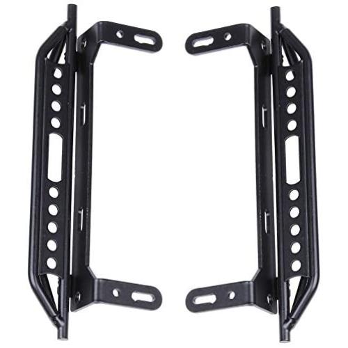 HobbyPark TRX4 Metal Side Pedal Step Running Boards Foot-Plate for Traxxas TRX-4 1/10 RC Crawler Body Shell Accessories (Black)