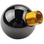 DEWHEL JDM Gun-Black Nickel Round Shift Knob for Both Manual or Automatic Fit Acura Honda Mazda Nissan Toyota 5-Speed 6-Speed
