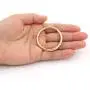 BIKICOCO 1-1/2 Metal O-Ring Buckle Connector Round Loops Non Welded for Bags Webbing Purse and Belt Straps, Light Gold - Pack of 6