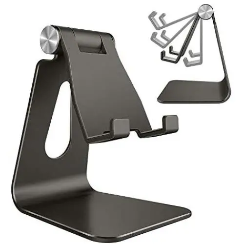 Adjustable Cell Phone Stand, CreaDream Phone Stand, Cradle, Dock, Holder, Aluminum Desktop Stand Compatible with iPhone Xs Max Xr 8 7 6 6s Plus 5s Charging, Accessories Desk,All Smart Phone-Graphite Adjustable Cell Phone Stand, CreaDream Phone Stand, Cradle, Dock, Holder, Aluminum Desktop Stand Compatible with iPhone Xs Max Xr 8 7 6 6s Plus 5s Charging, Accessories Desk,All Smart Phone-Graphite