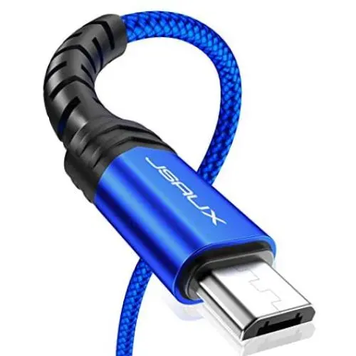 Micro USB Cable Android Charger, JSAUX (2-Pack 6.6FT) Micro USB Android Charger Cable Nylon Braided Cord Compatible with Galaxy S7 S6 J7 Edge Note 5, Kindle. MP3 and More-Blue Micro USB Cable Android Charger, JSAUX (2-Pack 6.6FT) Micro USB Android Charger Cable Nylon Braided Cord Compatible with Galaxy S7 S6 J7 Edge Note 5, Kindle. MP3 and More-Blue