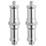 Metal Male Convertor Threaded Screw Adapter, 2 Pieces Standard 1/4 to 3/8 inch Spigot Stud for Studio Light Stand, Hotshoe/Coldshoe Adapter, Ball Head, Wireless Flash Receiver, Trigger